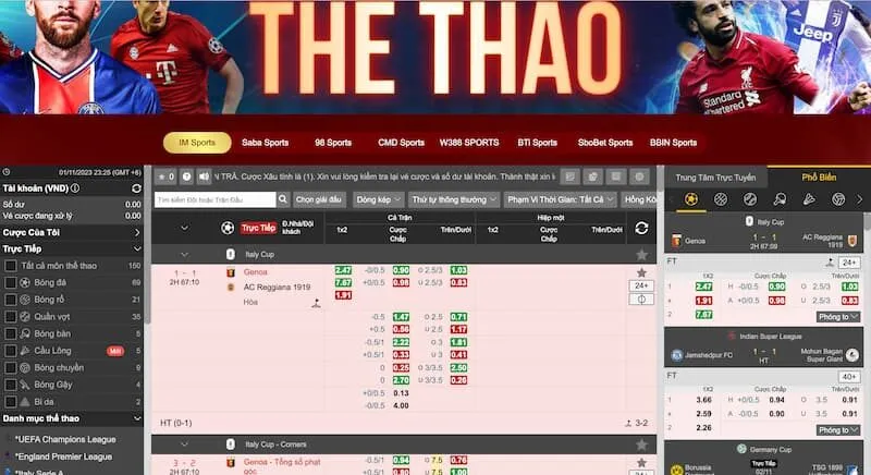 Giới thiệu sảnh IM thể thao tuyệt đỉnh 2025 2 Các trò chơi cá cược tại sảnh IM thể thao
