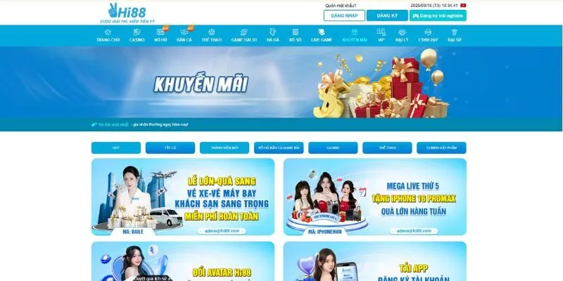 Hi88 - Nhà Cái Thống Trị Thị Trường Giải Trí Đổi Thưởng 33 Điểm danh các chương trình khuyến mãi với giá trị hấp dẫn nhất